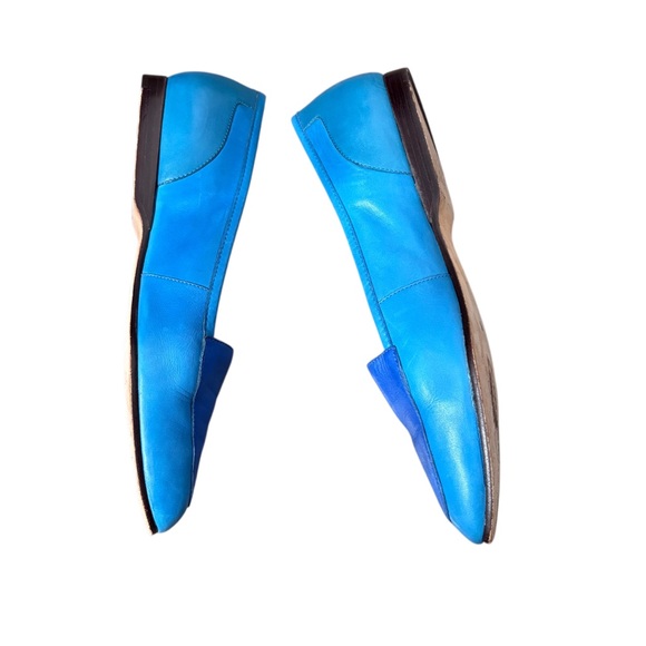 Enzo Angiolini Blue Patent Leather Loafers - Picture 11 of 13